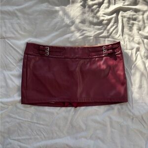 Faux Leather Mini Skort